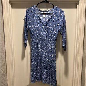 Justice Girls Size 12 Blue Floral Dress